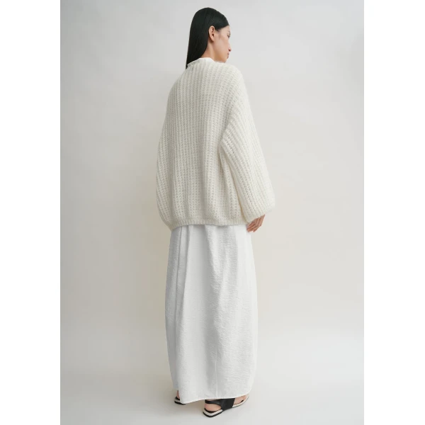 Totême Puffed cardigan off-white in Off white - Knitwear - Scandinavian Minimalist Luxury at Luxury Shoes 