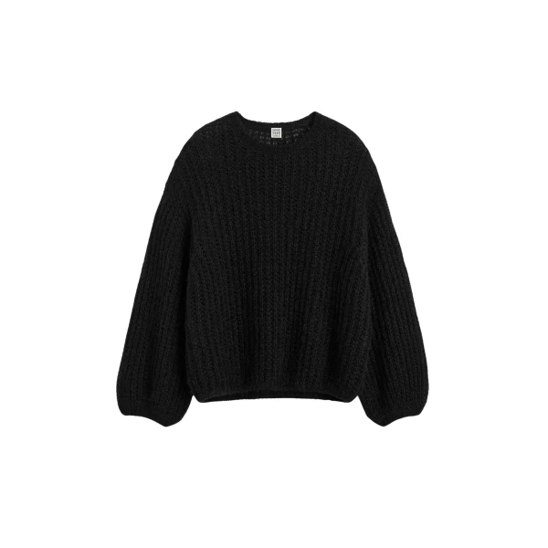 Totême Puffed knit in Black - Knitwear - Scandinavian Minimalist Luxury at Luxury Shoes 