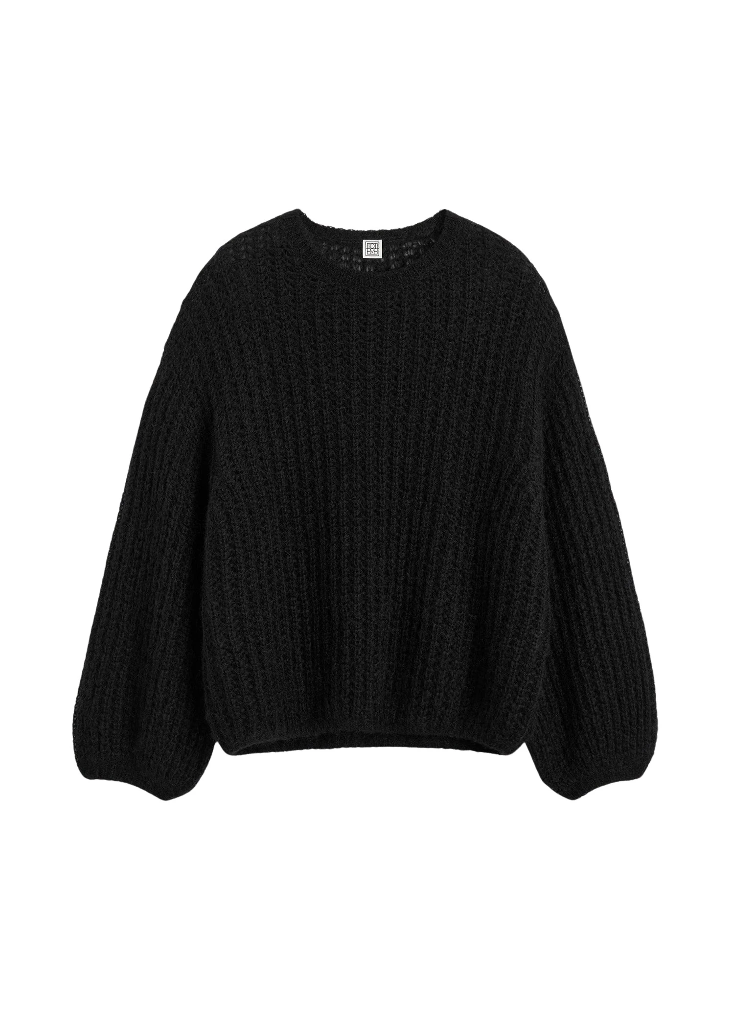 Toteme-Puffed-knit-in-Black68663_nobg Totême Puffed knit in Black - Knitwear - Scandinavian Minimalist Luxury at Luxury Shoes