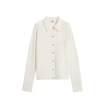 Totême Raglan-sleeve cashmere cardigan in Talc - Knitwear - Scandinavian Minimalist Luxury at Luxury Shoes 