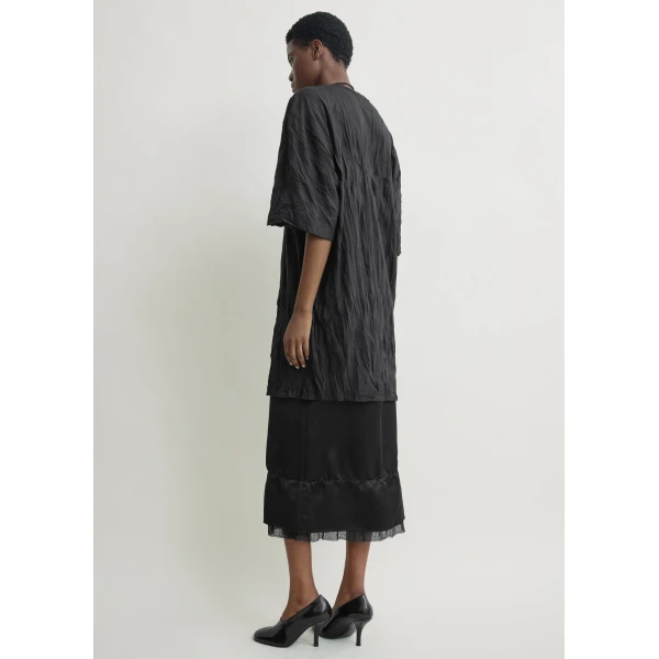 Totême Relaxed tee dress in Black - Tops - Scandinavian Minimalist Luxury at Luxury Shoes 