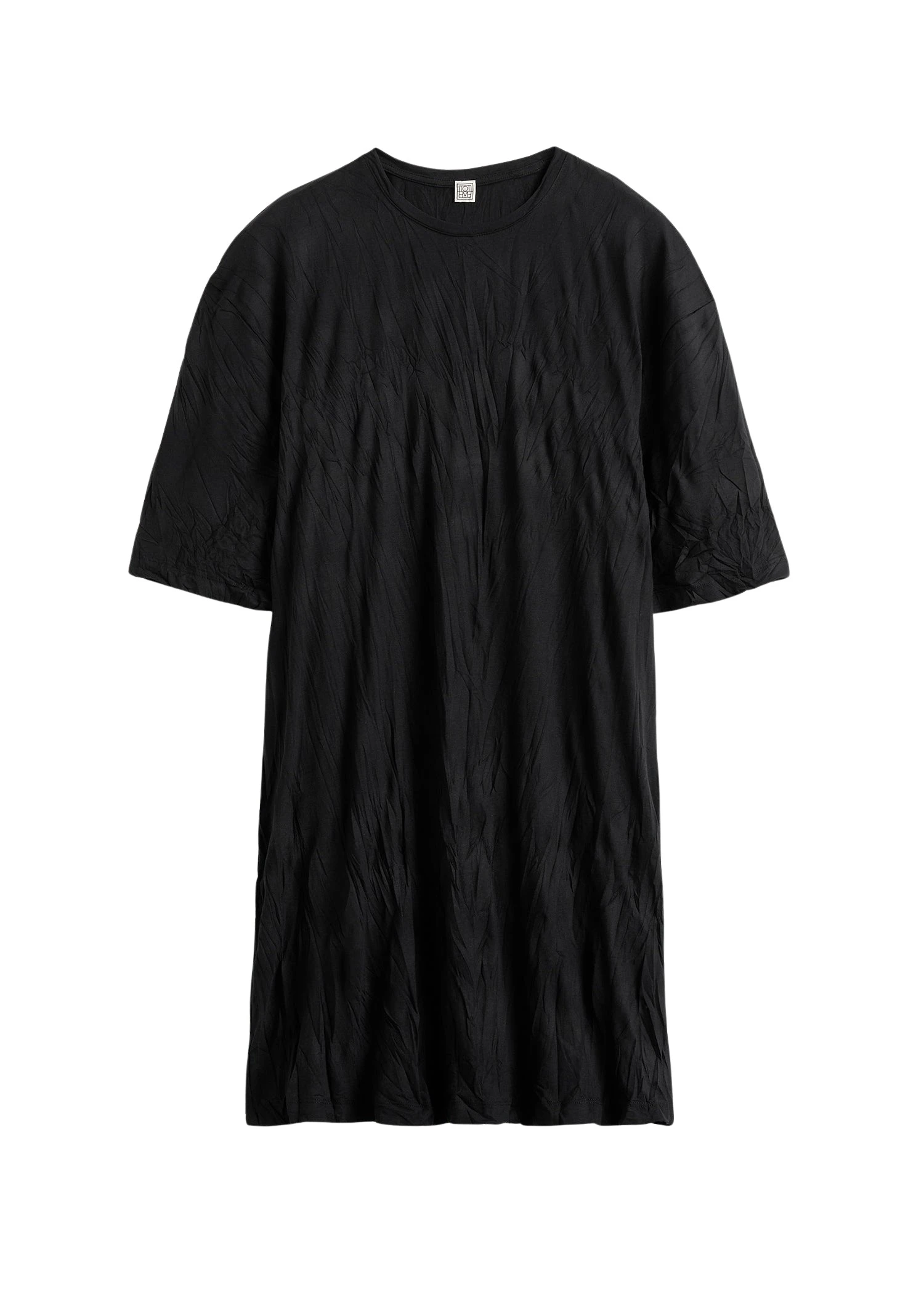 Toteme-Relaxed-tee-dress-in-Black56422_nobg Totême Relaxed tee dress in Black - Tops - Scandinavian Minimalist Luxury at Luxury Shoes