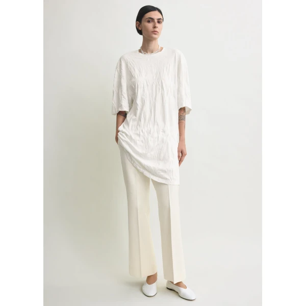 Totême Relaxed tee dress in Off-white - Tops - Scandinavian Minimalist Luxury at Luxury Shoes 