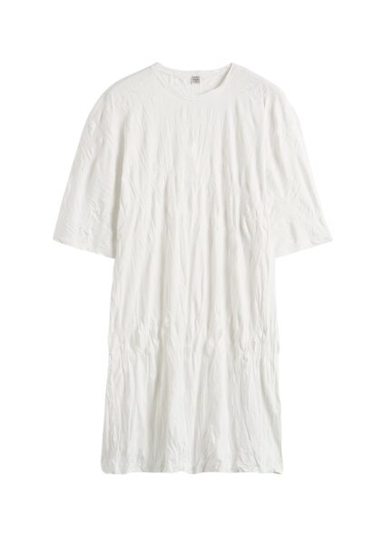 Totême Relaxed tee dress in Off-white - Tops - Scandinavian Minimalist Luxury at Luxury Shoes 