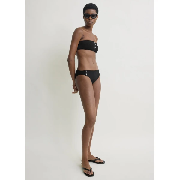 Totême Ribbed bikini bottom in Black - Beachwear - Scandinavian Minimalist Luxury at Luxury Shoes 