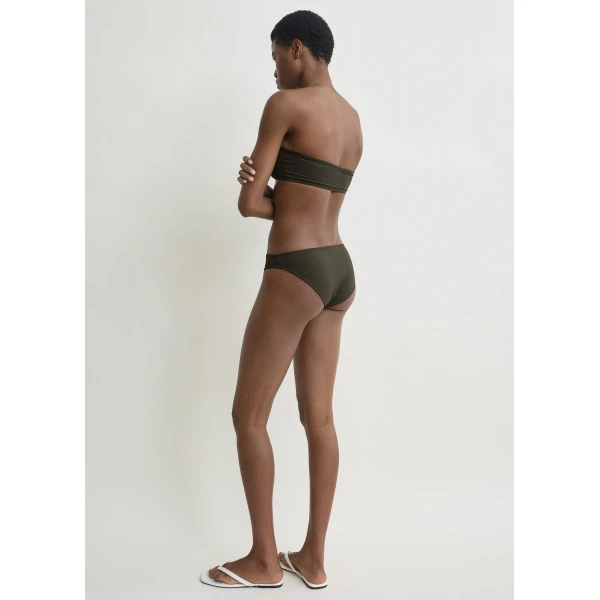 Totême Ribbed bikini bottom in Dark green - Beachwear - Scandinavian Minimalist Luxury at Luxury Shoes 