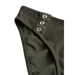 Totême Ribbed bikini bottom in Dark green - Beachwear - Scandinavian Minimalist Luxury at Luxury Shoes 