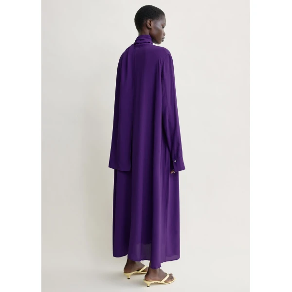 Totême Rounded neckline dress in Amethyst - Dresses - Scandinavian Minimalist Luxury at Luxury Shoes 