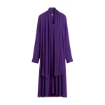 Totême Rounded neckline dress in Amethyst - Dresses - Scandinavian Minimalist Luxury at Luxury Shoes 