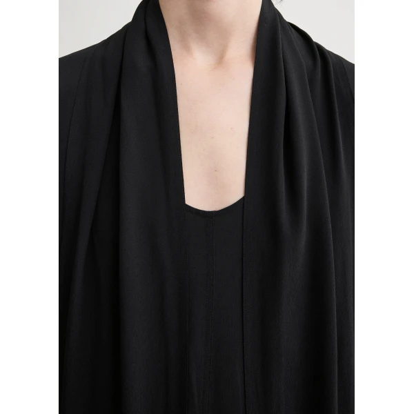 Totême Rounded neckline dress in Black - Dresses - Scandinavian Minimalist Luxury at Luxury Shoes 