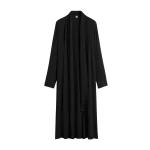 Totême Rounded neckline dress in Black - Dresses - Scandinavian Minimalist Luxury at Luxury Shoes 