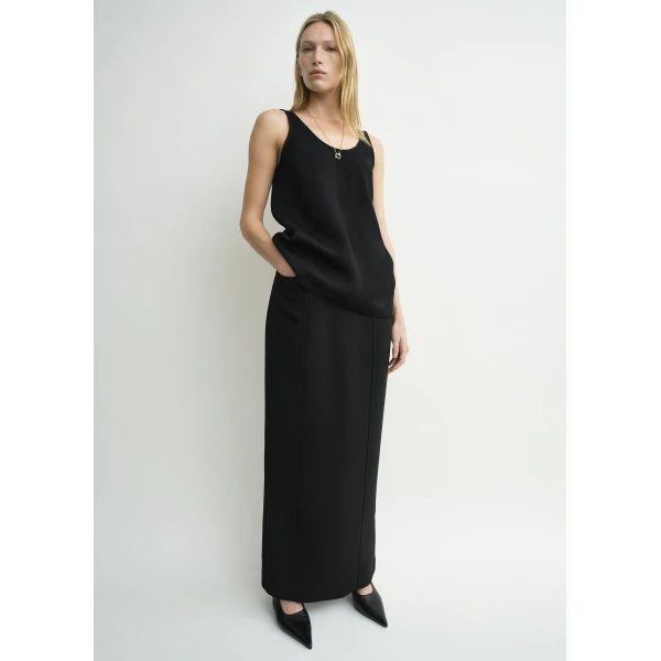 Totême Sablé tank in Black - Tops - Scandinavian Minimalist Luxury at Luxury Shoes 