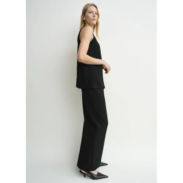 Totême Sablé tank in Black - Tops - Scandinavian Minimalist Luxury at Luxury Shoes 