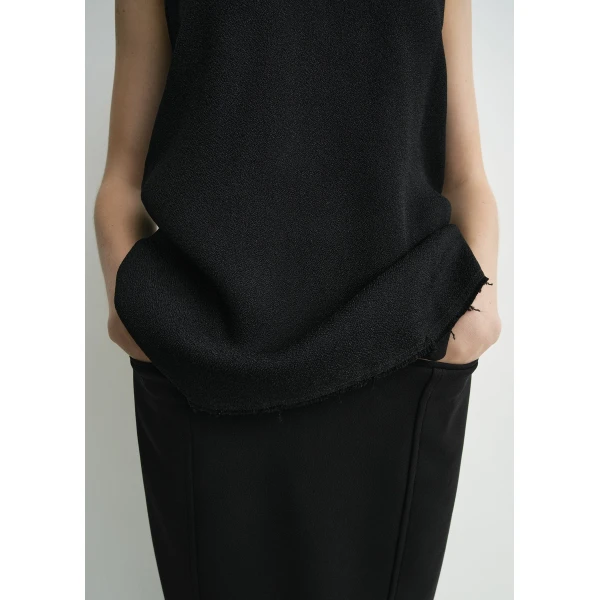 Totême Sablé tank in Black - Tops - Scandinavian Minimalist Luxury at Luxury Shoes 
