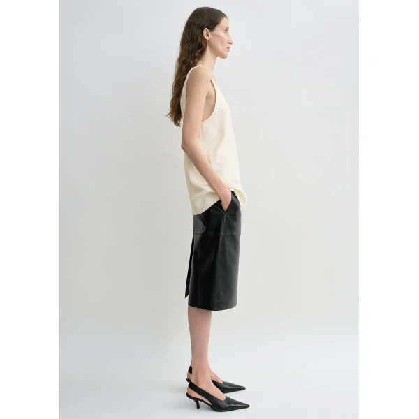 Totême Sablé tank in Macadamia - Tops - Scandinavian Minimalist Luxury at Luxury Shoes 
