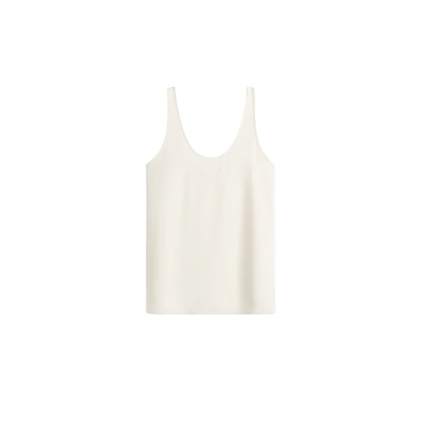 Totême Sablé tank in Macadamia - Tops - Scandinavian Minimalist Luxury at Luxury Shoes 