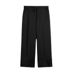 Totême Satin drawstring trousers in Black - Pants - Scandinavian Minimalist Luxury at Luxury Shoes 