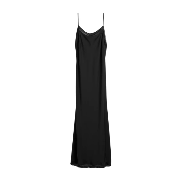 Totême Satin slip dress in Black - Dresses - Scandinavian Minimalist Luxury at Luxury Shoes 
