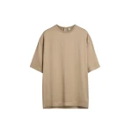 Totême Satin tee in Latte - Tops - Scandinavian Minimalist Luxury at Luxury Shoes 