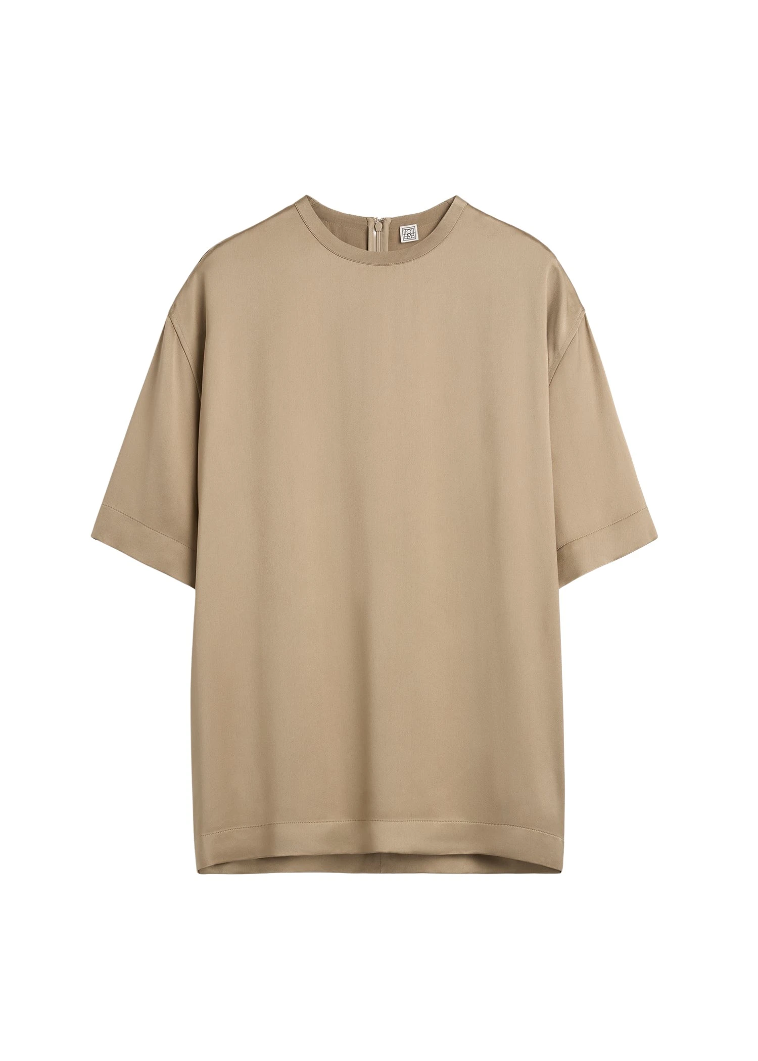 Toteme-Satin-tee-in-Latte43392_nobg Totême Satin tee in Latte - Tops - Scandinavian Minimalist Luxury at Luxury Shoes
