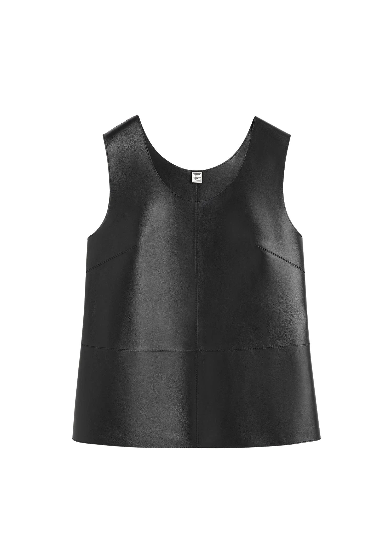 Toteme-Scoop-neck-leather-top-in-Black56763_nobg Totême Scoop-neck leather top in Black - Tops - Scandinavian Minimalist Luxury at Luxury Shoes