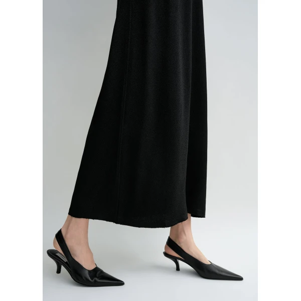 Totême Scoop-neck sablé dress in Black - Dresses - Scandinavian Minimalist Luxury at Luxury Shoes 