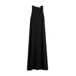 Totême Scoop-neck sablé dress in Black - Dresses - Scandinavian Minimalist Luxury at Luxury Shoes 