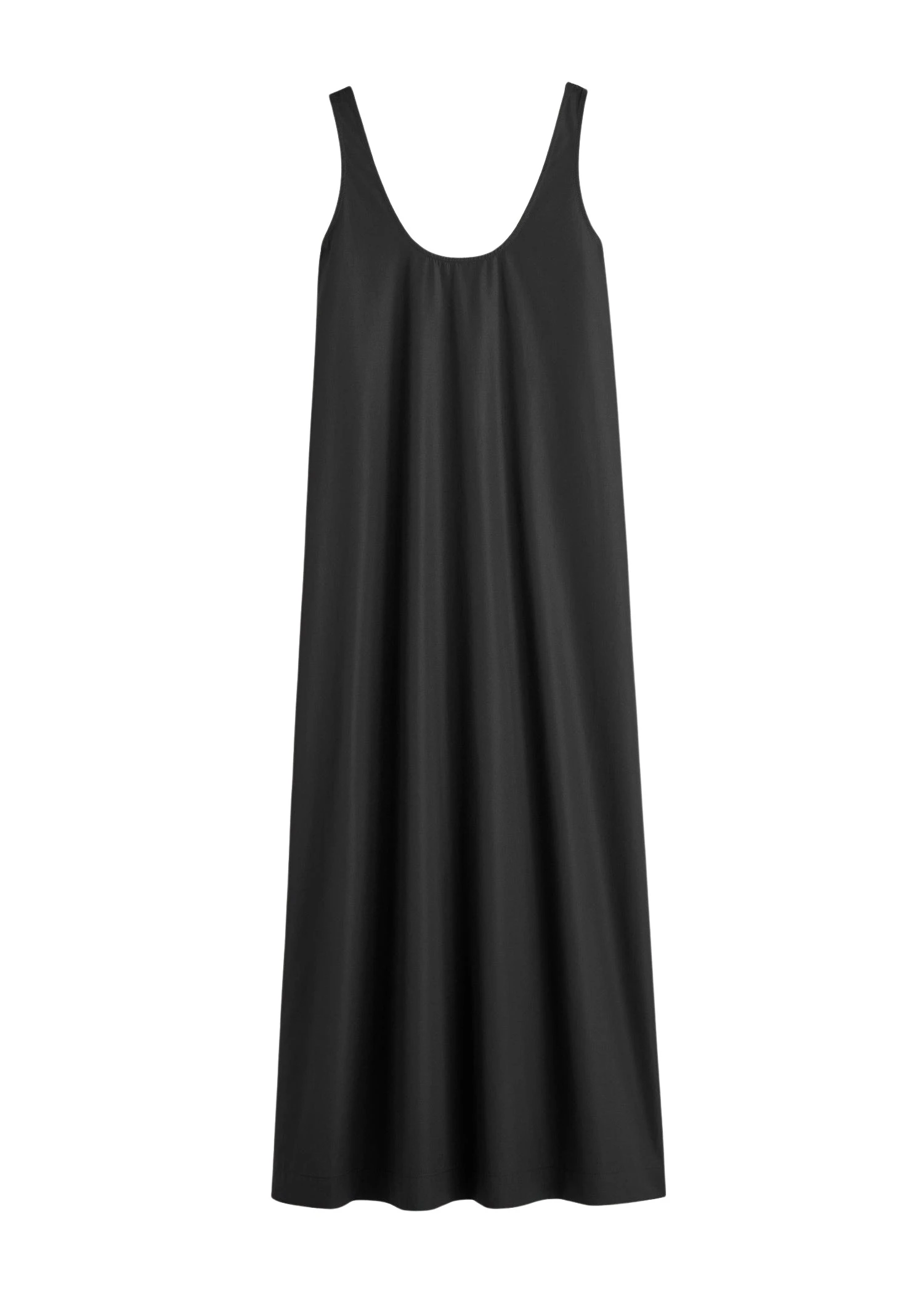 Toteme-Scoop-poplin-dress-in-Black11131_nobg Totême Scoop poplin dress in Black - Dresses - Scandinavian Minimalist Luxury at Luxury Shoes