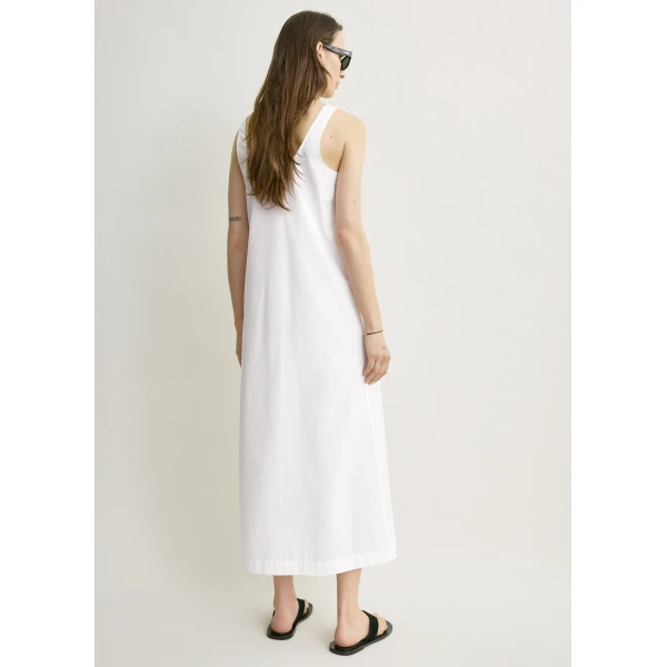 Totême Scoop poplin dress in White - Dresses - Scandinavian Minimalist Luxury at Luxury Shoes 