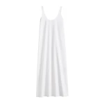 Totême Scoop poplin dress in White - Dresses - Scandinavian Minimalist Luxury at Luxury Shoes 