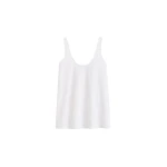 Totême Scoop poplin tank in White - Tops - Scandinavian Minimalist Luxury at Luxury Shoes 
