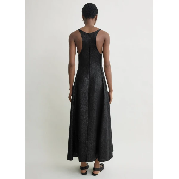 Totême Sculpted cotton dress in Black - Dresses - Scandinavian Minimalist Luxury at Luxury Shoes 