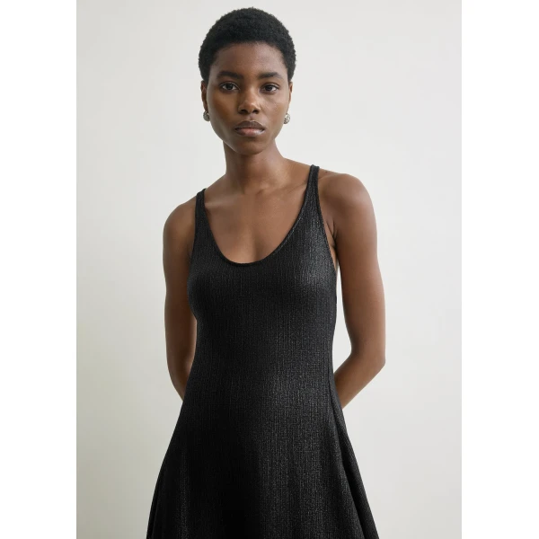 Totême Sculpted cotton dress in Black - Dresses - Scandinavian Minimalist Luxury at Luxury Shoes 