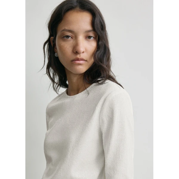 Totême Sequin top in White - Tops - Scandinavian Minimalist Luxury at Luxury Shoes 