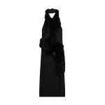 Totême Shearling appliqué dress in Black - Dresses - Scandinavian Minimalist Luxury at Luxury Shoes 