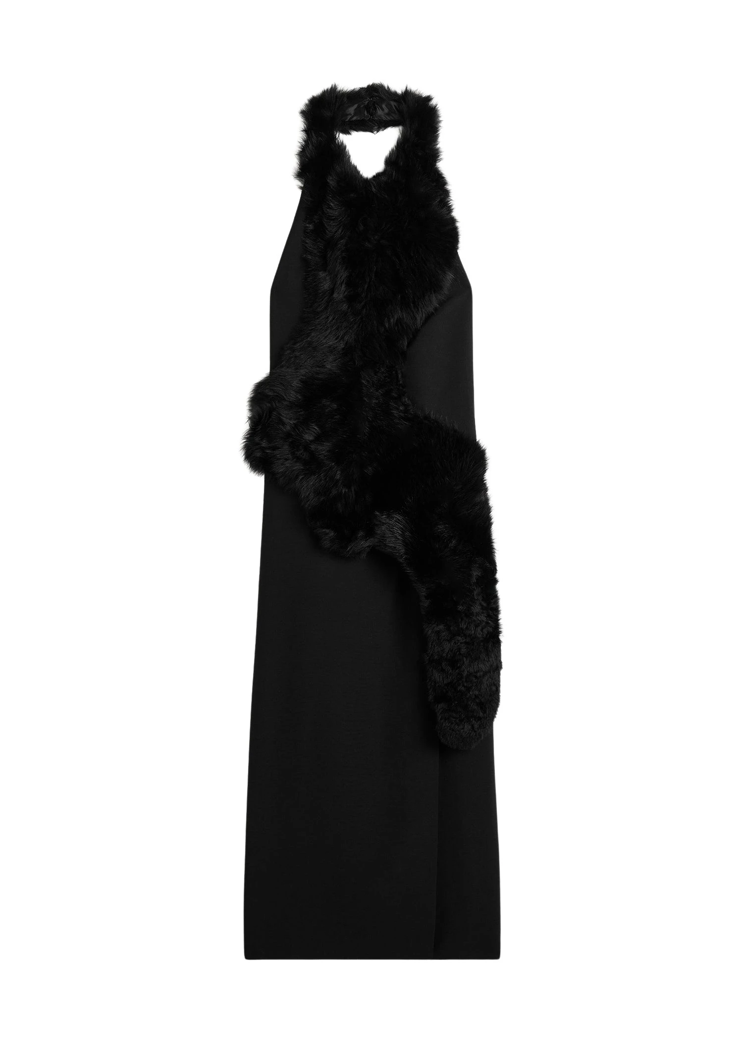 Toteme-Shearling-applique-dress-in-Black67730_nobg Totême Shearling appliqué dress in Black - Dresses - Scandinavian Minimalist Luxury at Luxury Shoes