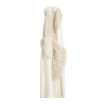 Totême Shearling appliqué dress in Macadamia - Dresses - Scandinavian Minimalist Luxury at Luxury Shoes 