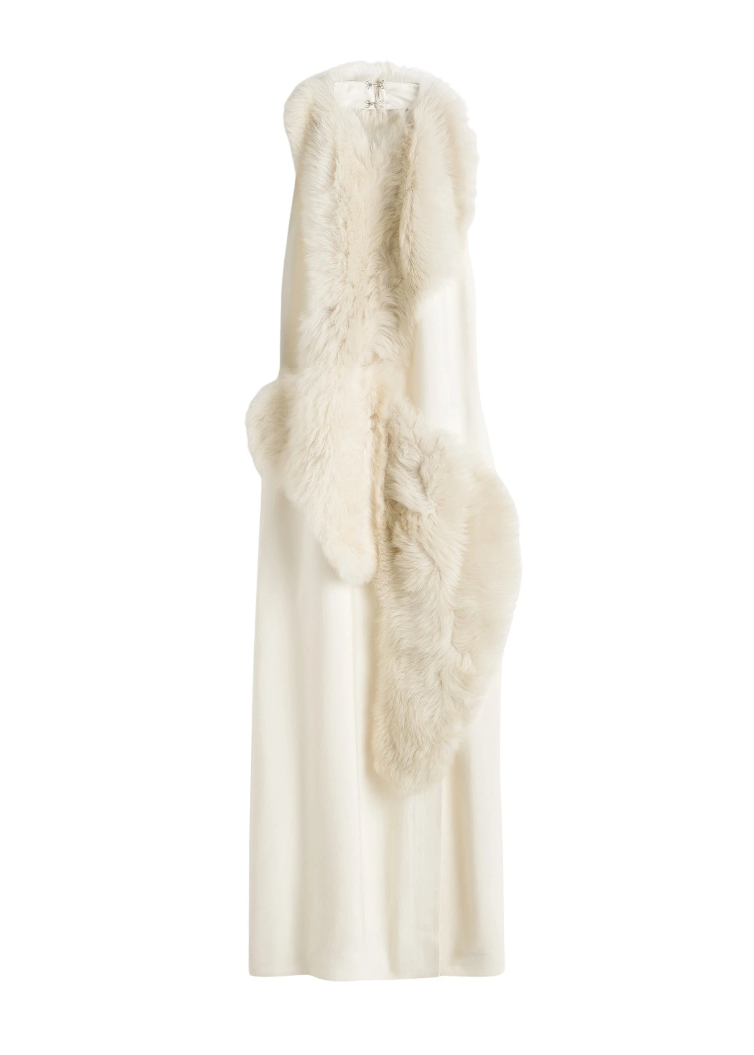 Toteme-Shearling-applique-dress-in-Macadamia61813_nobg Totême Shearling appliqué dress in Macadamia - Dresses - Scandinavian Minimalist Luxury at Luxury Shoes