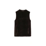 Totême Shearling-front top in Espresso - Tops - Scandinavian Minimalist Luxury at Luxury Shoes 