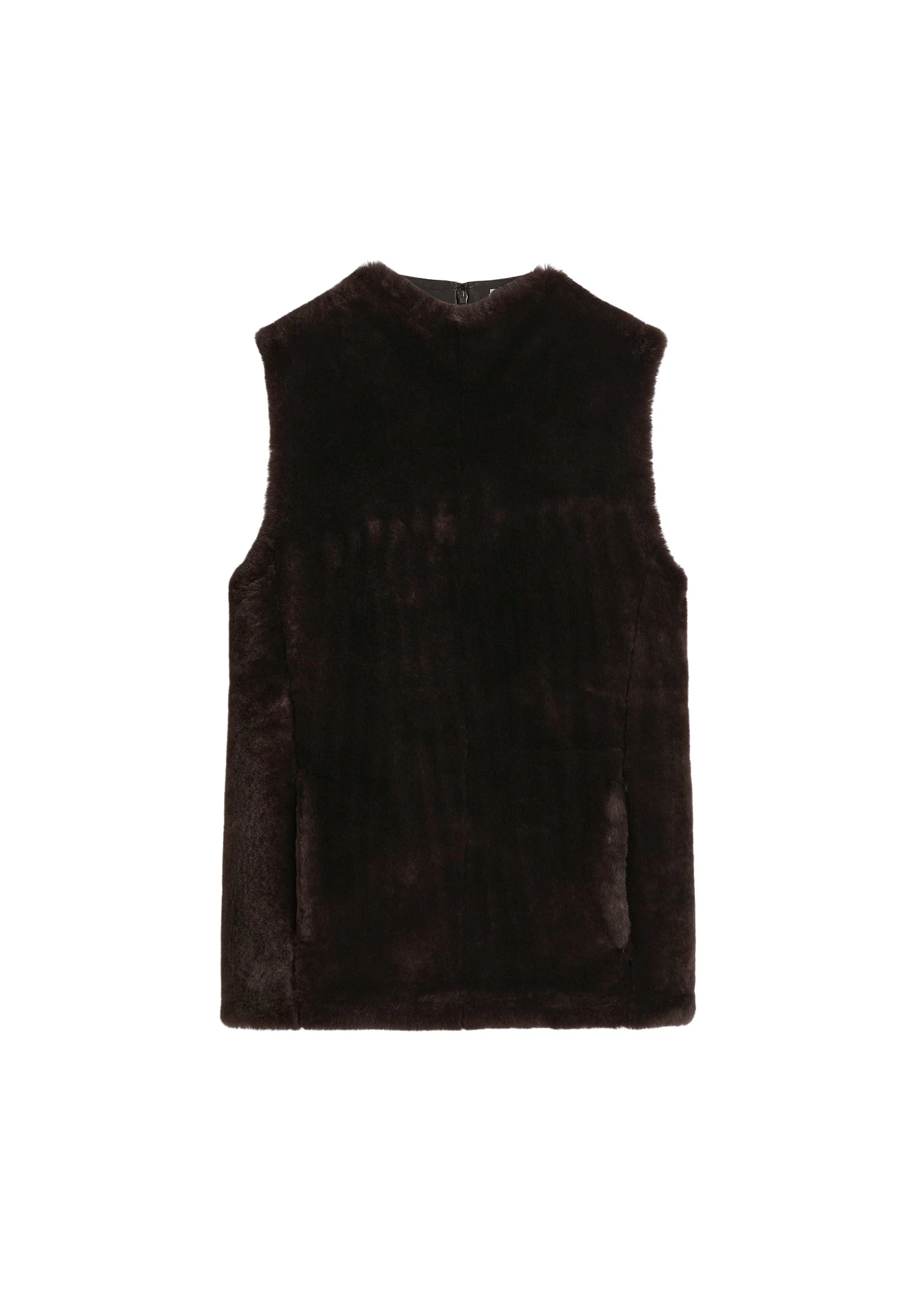 Toteme-Shearling-front-top-in-Espresso62070_nobg Totême Shearling-front top in Espresso - Tops - Scandinavian Minimalist Luxury at Luxury Shoes