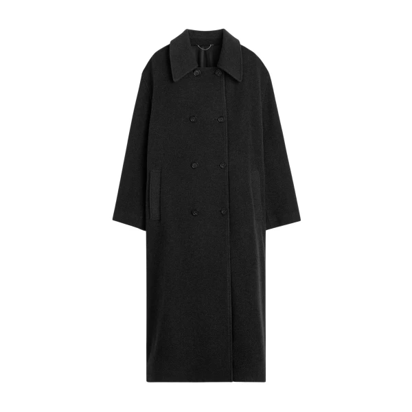 Totême Shield coat charcoal in Charcoal melange - Coats - Scandinavian Minimalist Luxury at Luxury Shoes 