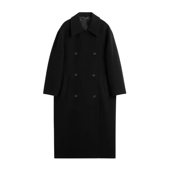 Totême Shield coat in Black - Coats - Scandinavian Minimalist Luxury at Luxury Shoes 