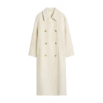 Totême Shield coat in Ecru - Coats - Scandinavian Minimalist Luxury at Luxury Shoes 