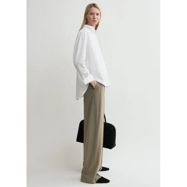 Totême Signature cotton shirt in White - Tops - Scandinavian Minimalist Luxury at Luxury Shoes 