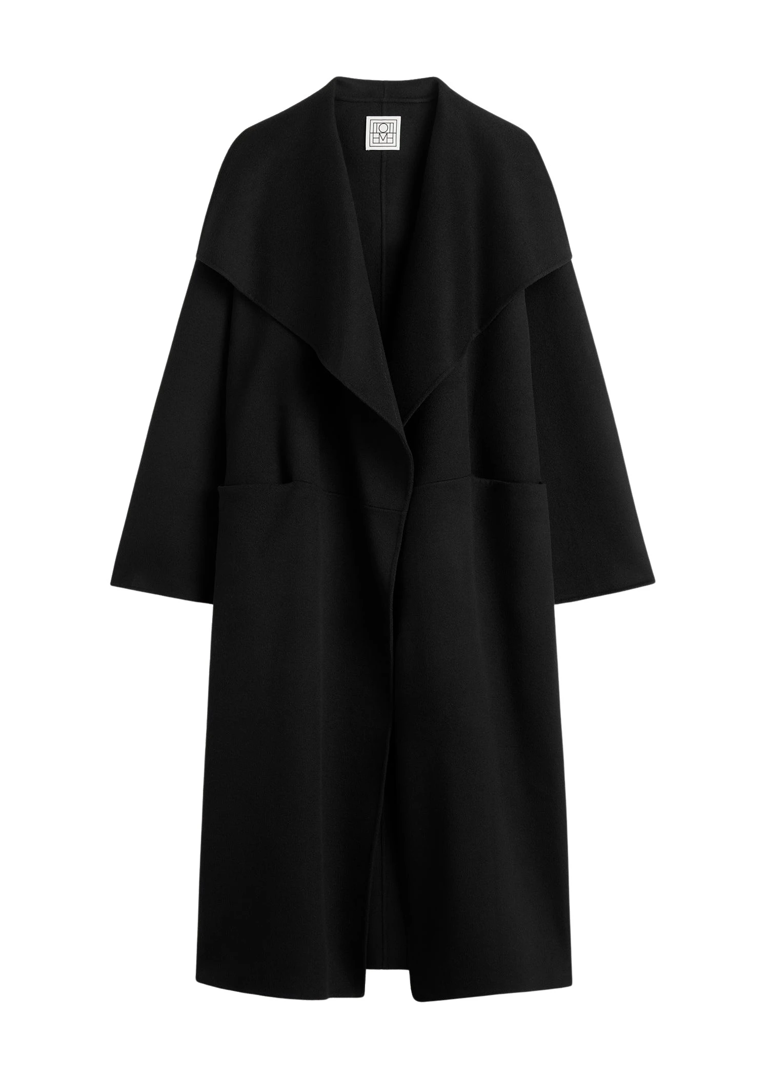 Toteme-Signature-double-coat-in-Black33785_nobg Totême Signature doublé coat in Black - Coats - Scandinavian Minimalist Luxury at Luxury Shoes