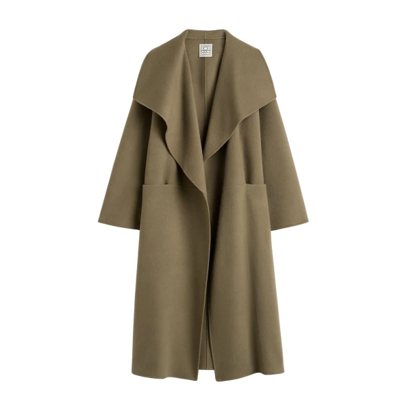 Totême Signature doublé coat in Hazel - Coats - Scandinavian Minimalist Luxury at Luxury Shoes 