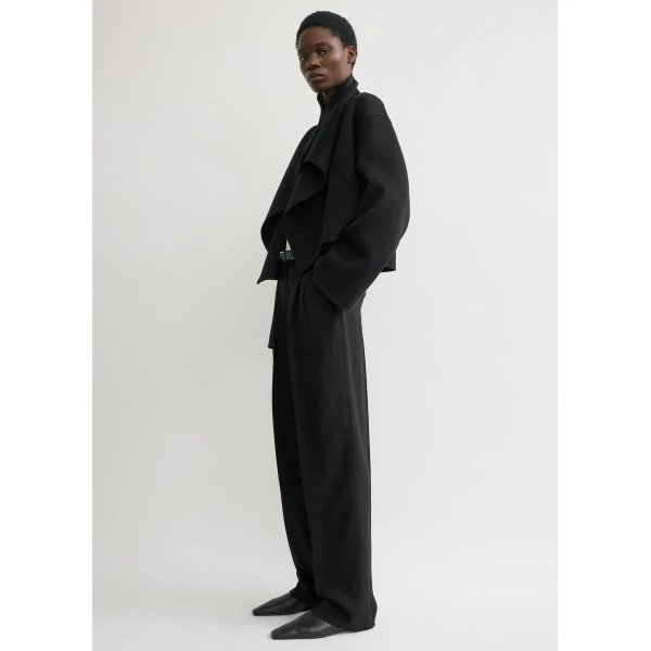 Totême Signature doublé jacket in Black - Jackets - Scandinavian Minimalist Luxury at Luxury Shoes 