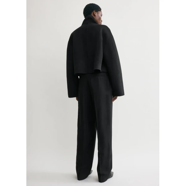 Totême Signature doublé jacket in Black - Jackets - Scandinavian Minimalist Luxury at Luxury Shoes 