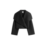 Totême Signature doublé jacket in Black - Jackets - Scandinavian Minimalist Luxury at Luxury Shoes 