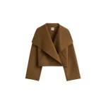 Totême Signature doublé jacket in Tobacco - Jackets - Scandinavian Minimalist Luxury at Luxury Shoes 